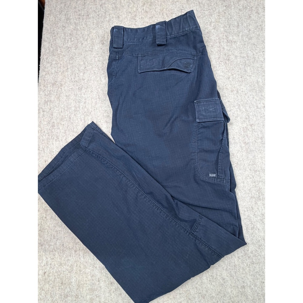 5.11 Tactical Cargo Pants Mens 40x33 Navy Blue Ripstop 74369-724